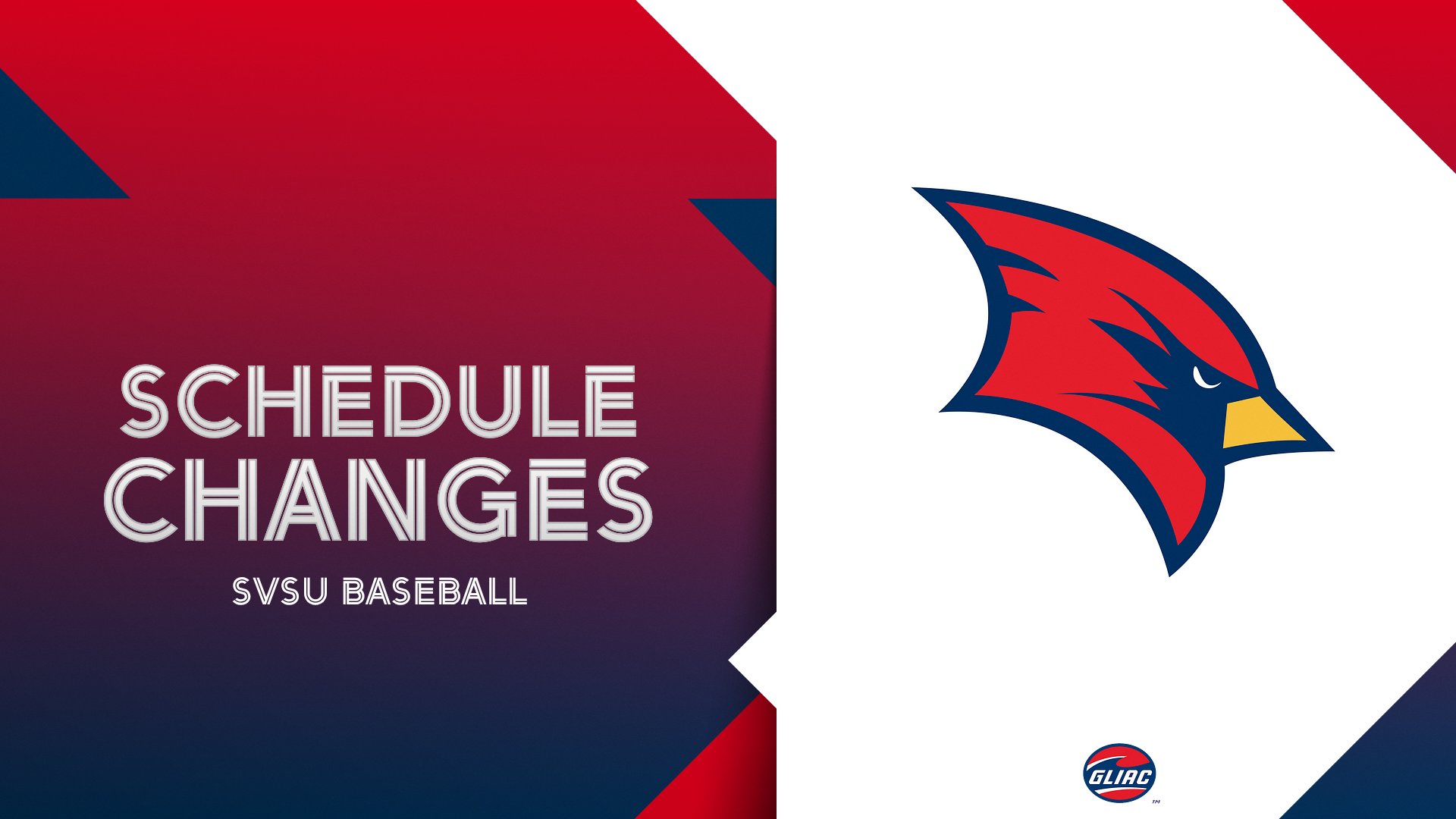 SVSU Baseball Schedule Changes