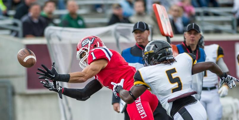 Bryan Fobbs had seven catches for 107 yards and a touchdown for the Cardinals at Northern Michigan...