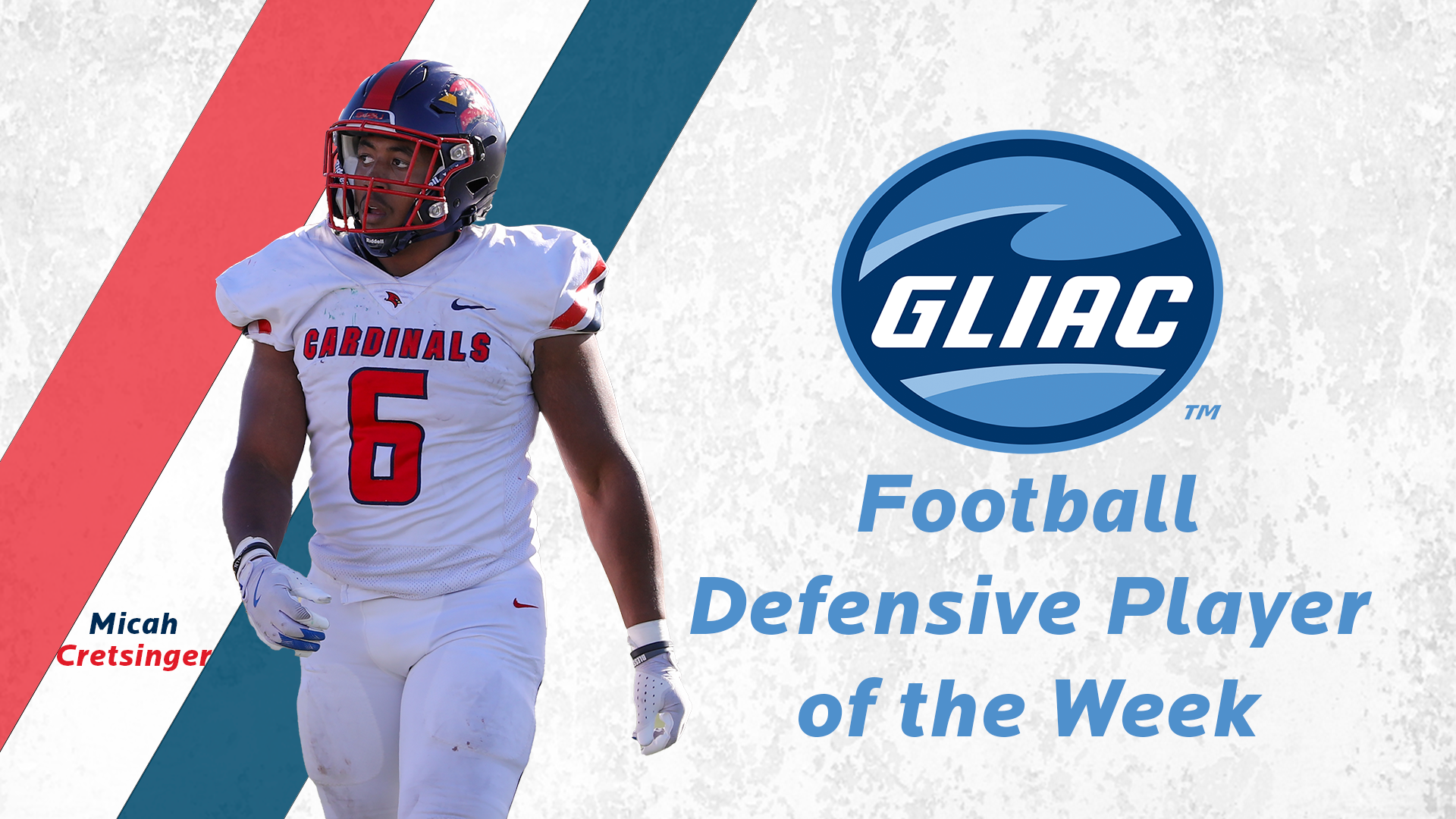 Micah Cretsinger Earns GLIAC Football Defensive Player of the Week