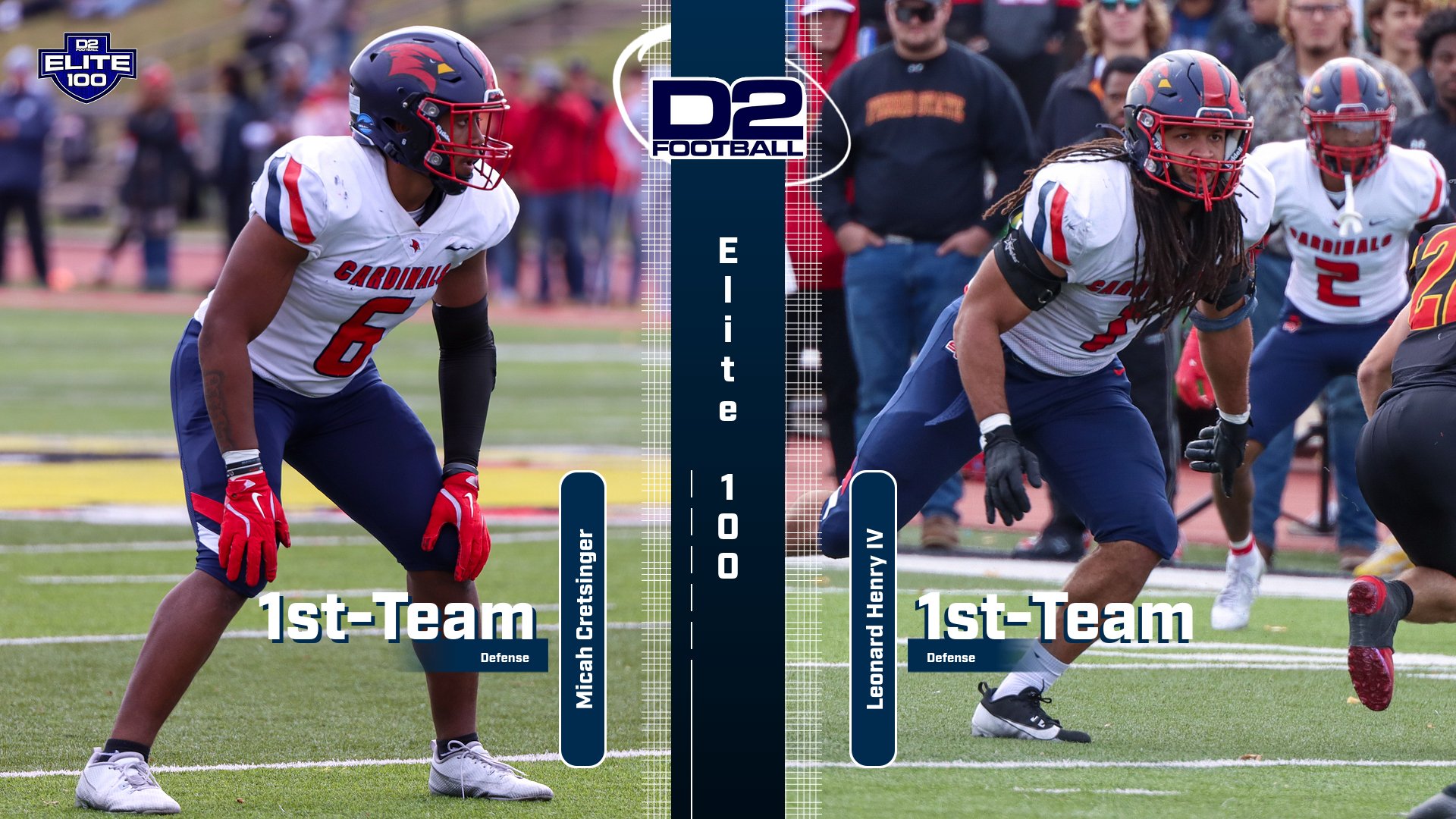 Cretsinger and Henry IV Named D2Football.com Elite 100