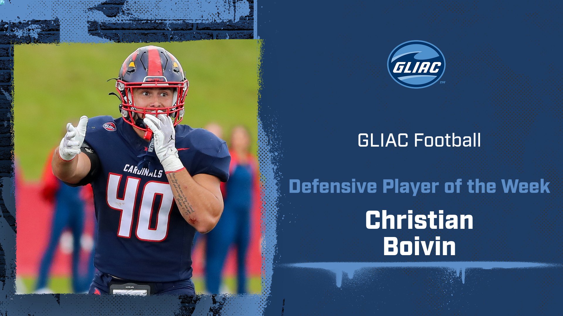 Christian Boivin Named GLIAC Defensive Player of the Week