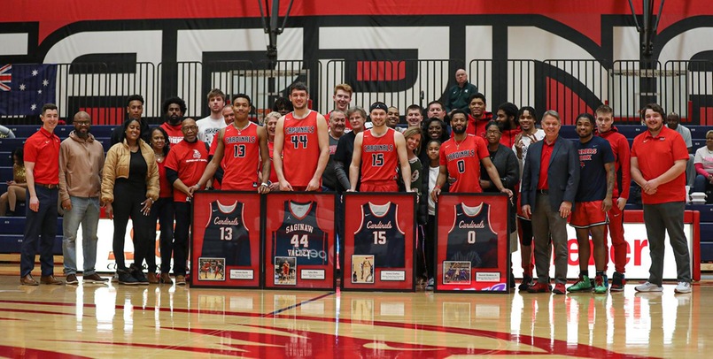 Cardinals complete sweep of GVSU with 66-64 win on Senior Day