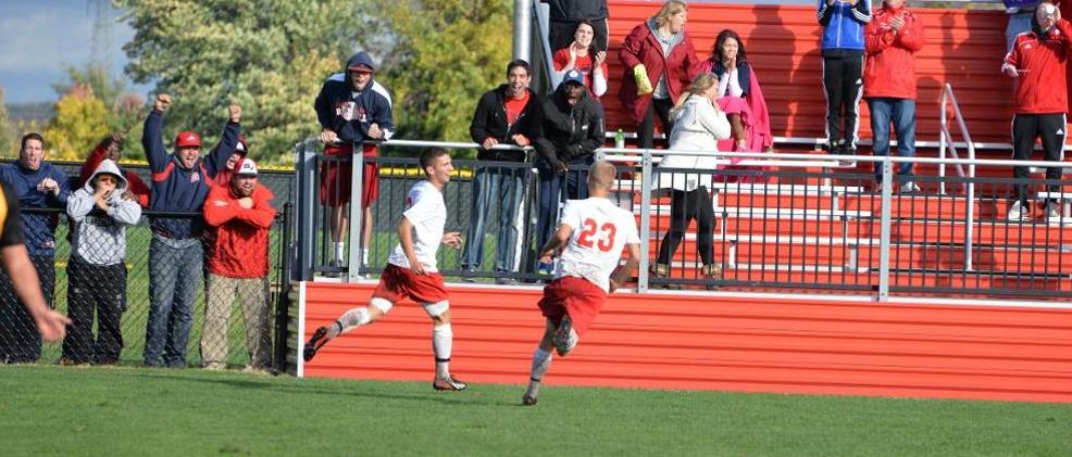Second Half Scoring Gives #3 Men's Soccer 2-1 Victory over Panthers
