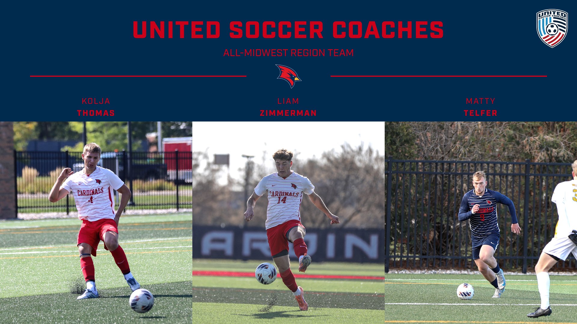 Three Named to United Soccer Coaches All-Midwest Region Team