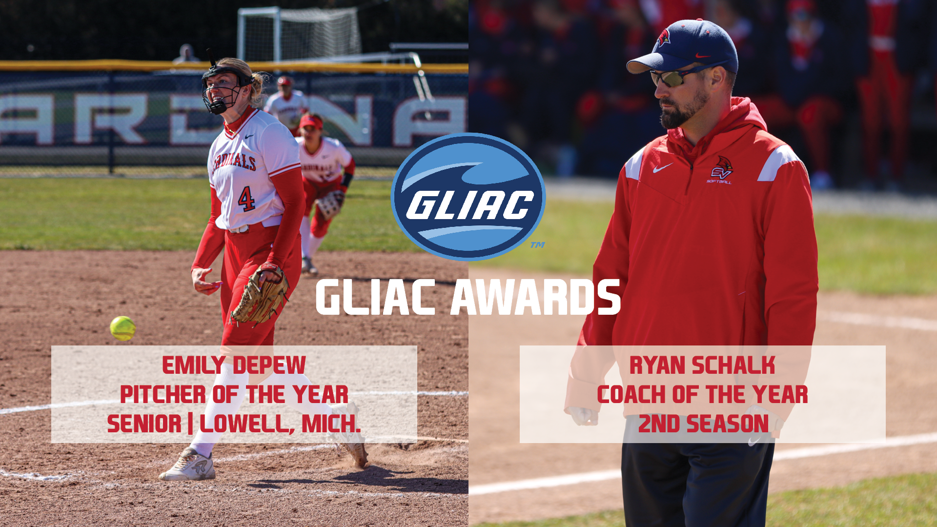 Softball Captures Two Yearly Awards Along with Eight All-GLIAC Selections