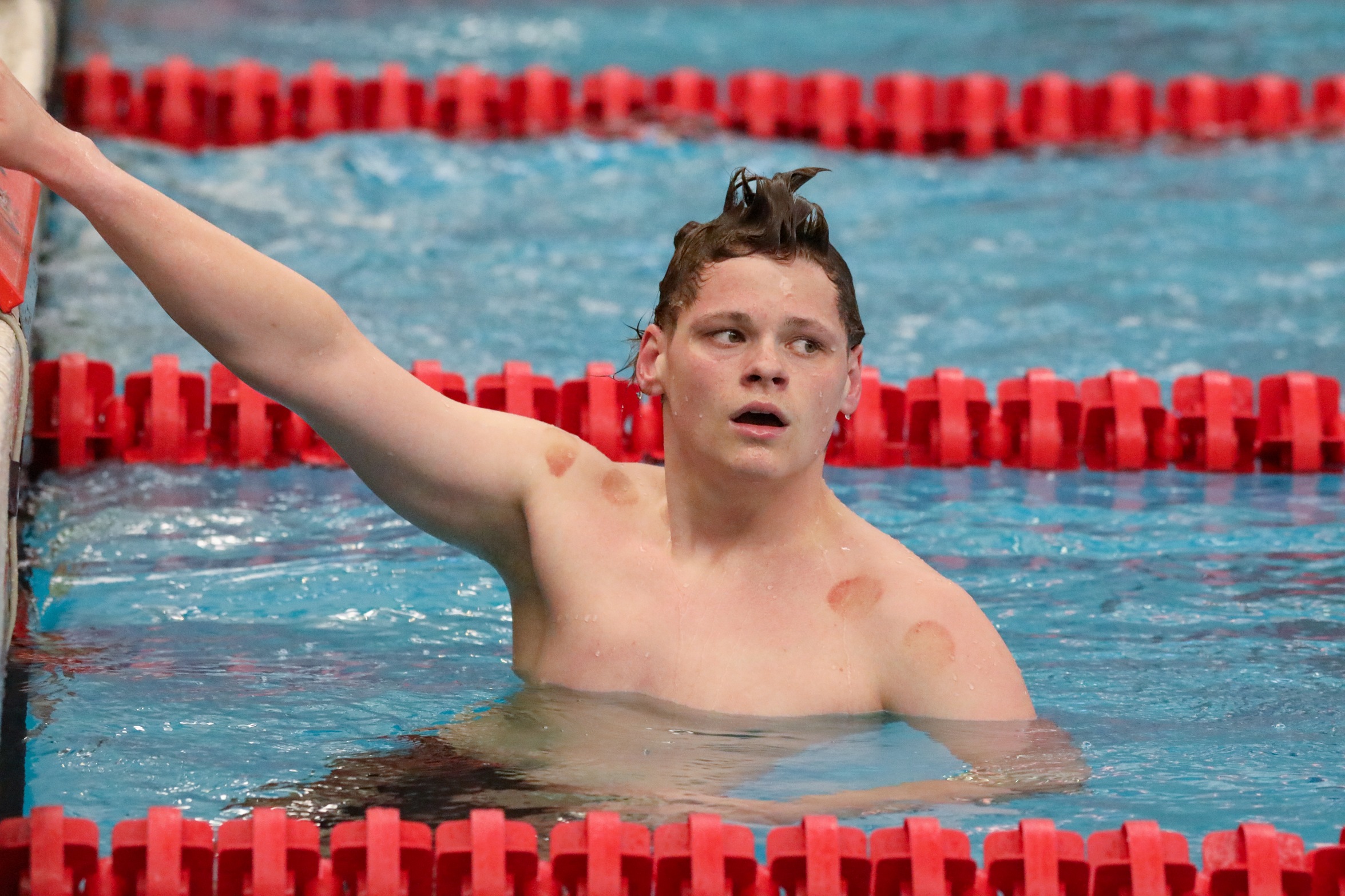 Swim & Dive Sets Two Program Records at First Day of GLIAC Championships