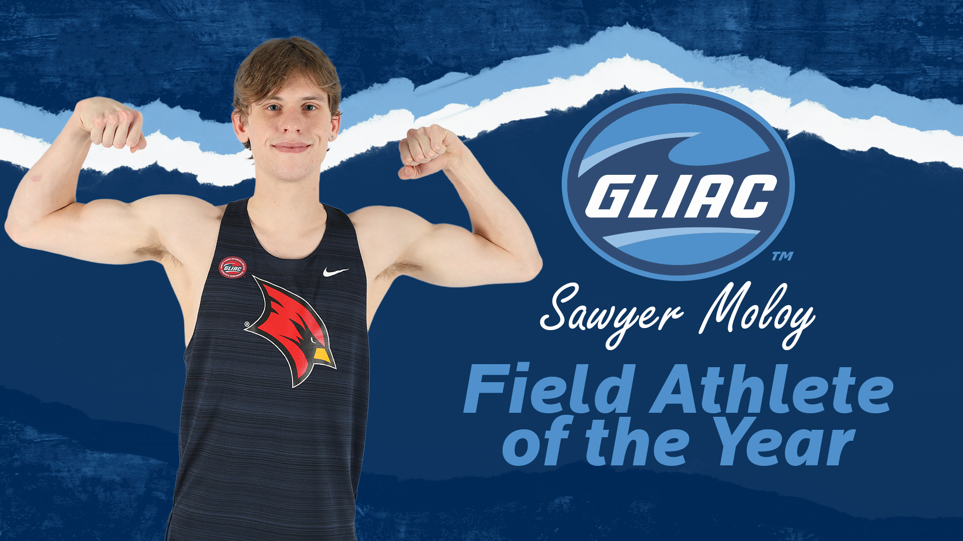 Sawyer Moloy Wins GLIAC Indoor Field Athlete of the Year