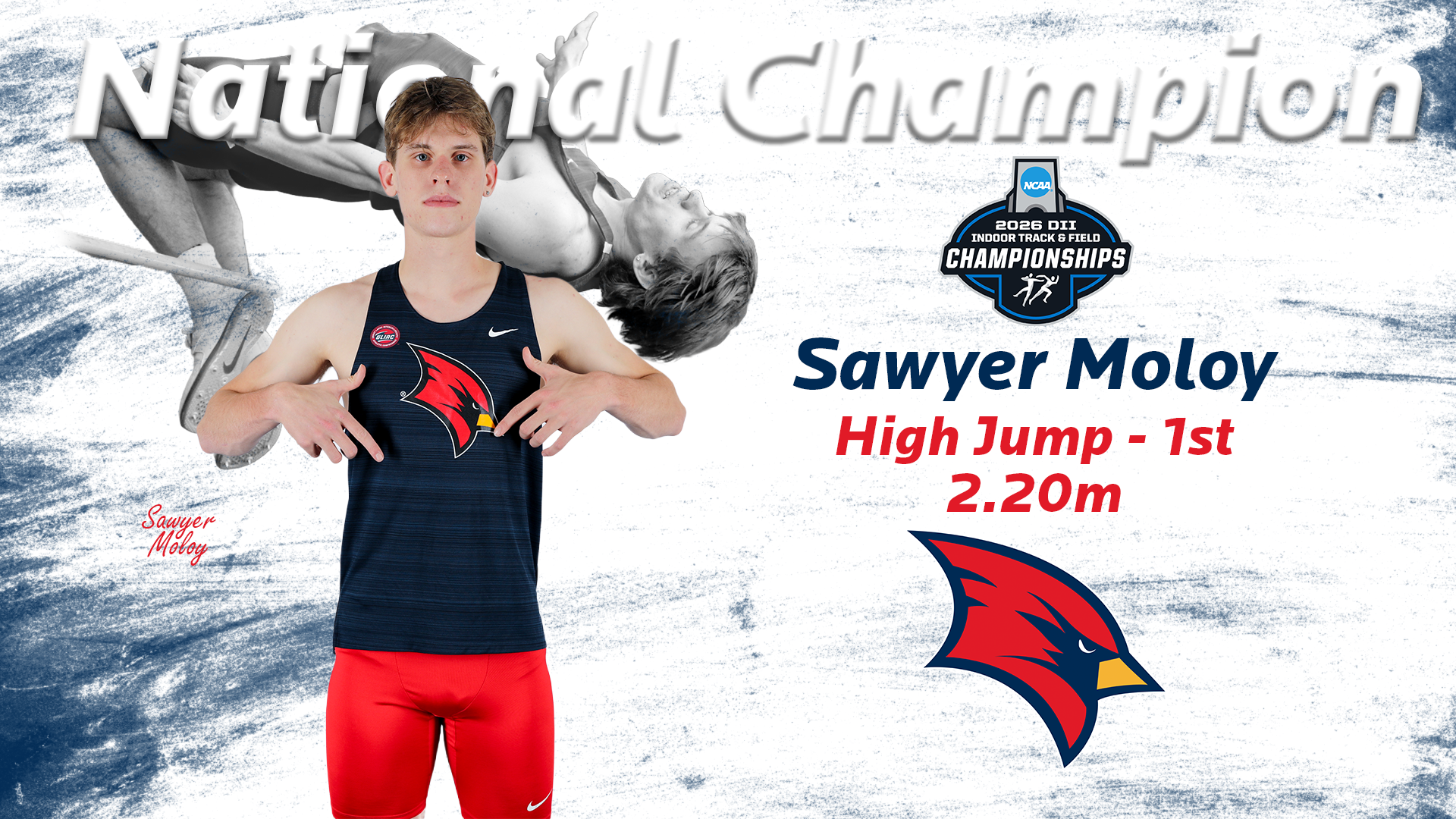 Sawyer Moloy Wins Men&rsquo;s High Jump National Title on Final Day of NCAA Indoor Championships