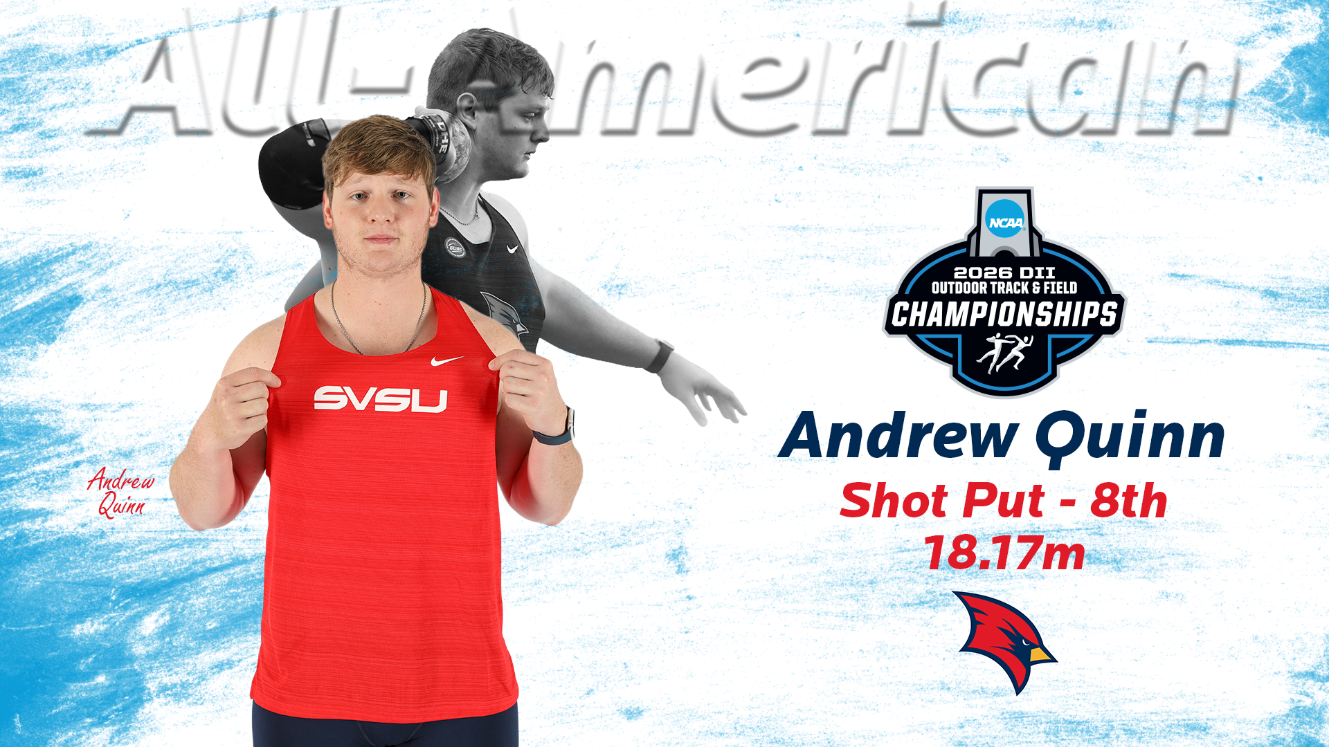 Andrew Quinn Earns All-America in the Shot Put on Final Day of NCAA D2 Outdoor Championships
