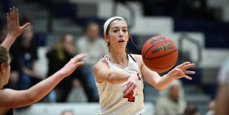Coury posts her career-high of 15 points against the Eagles...