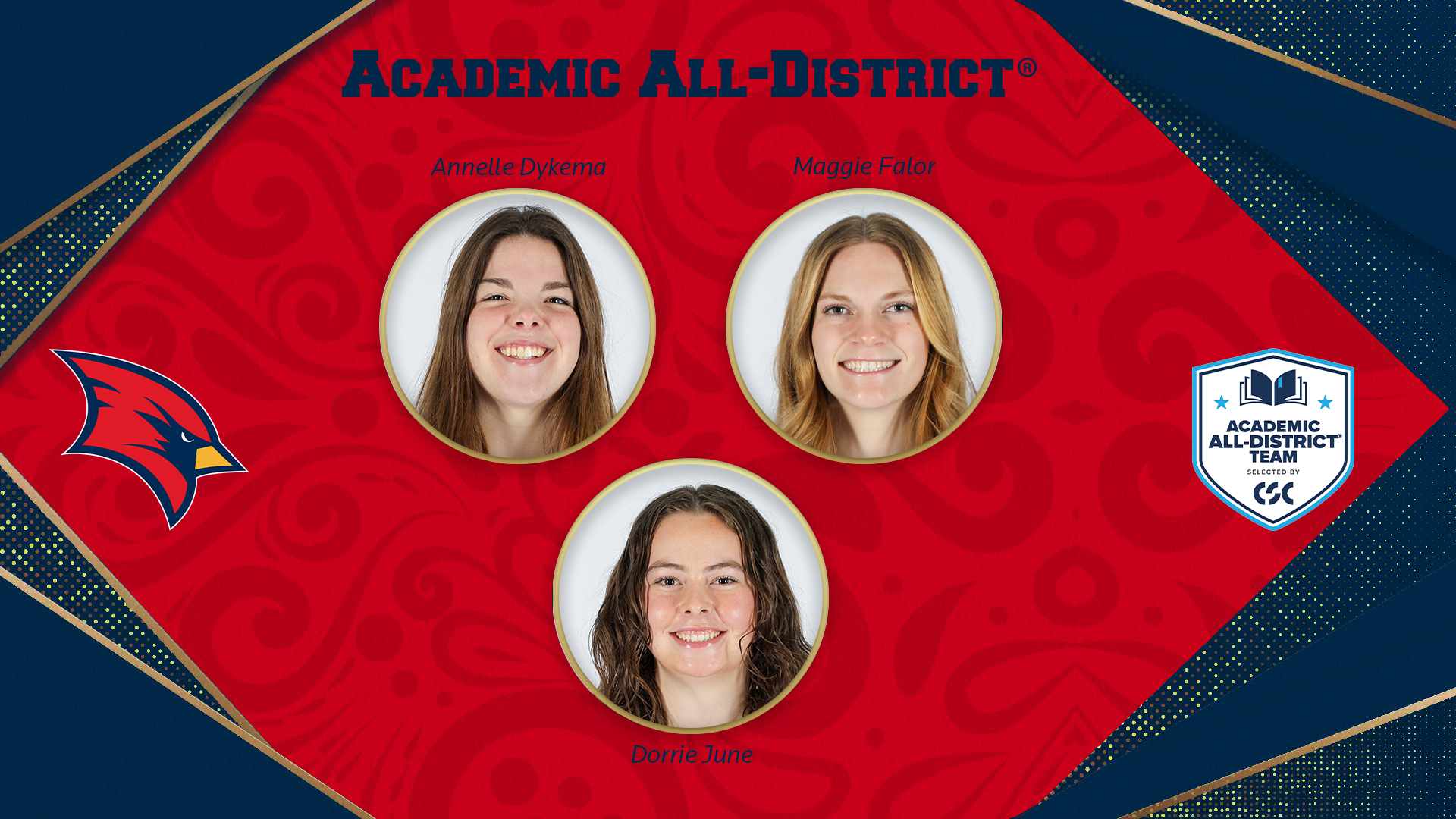 Three Cardinal Lacrosse Players Named CSC Academic All-District&reg;