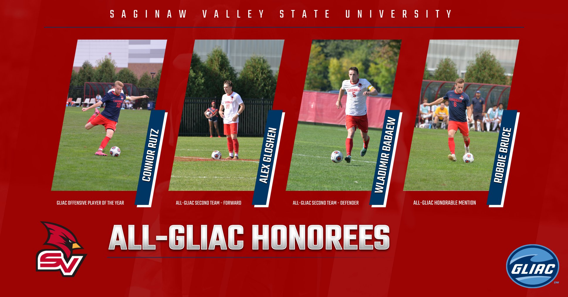 Four Cardinals Garner All-GLIAC Men's Soccer Honors