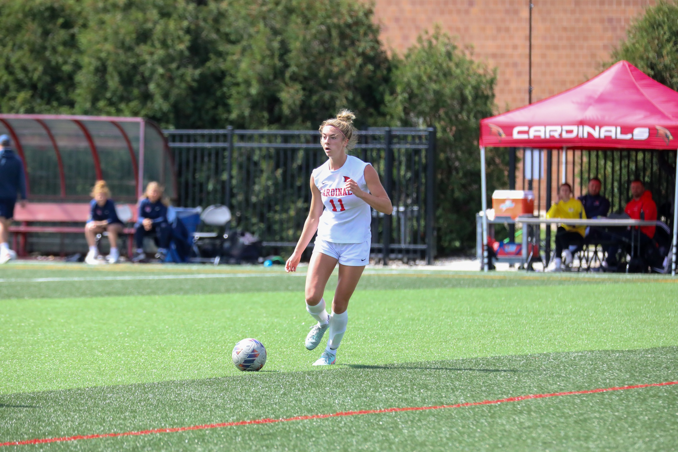 Cardinals Tie McKendree in First Road Game of Season