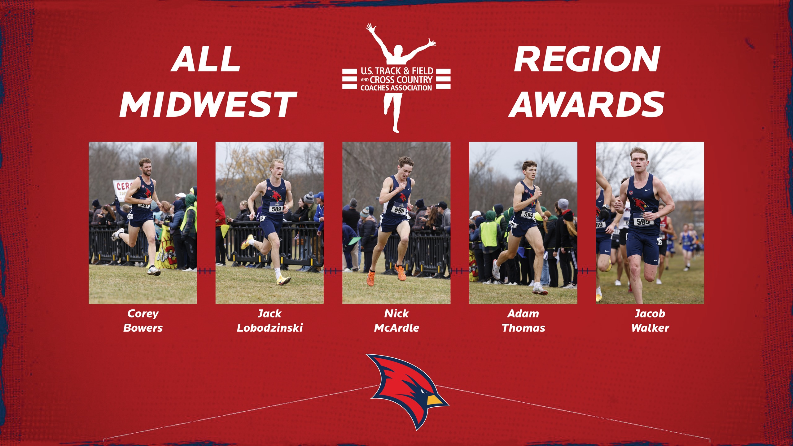 Five Cardinals Earn Cross Country All-Midwest Region by USTFCCCA